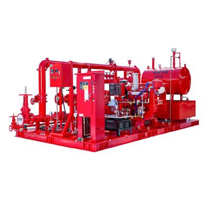 China Skid Mounted Fire Fighting Fire Pump With End Suction Centrifugal Fire Pump Sets On 200gpm@115psi for sale