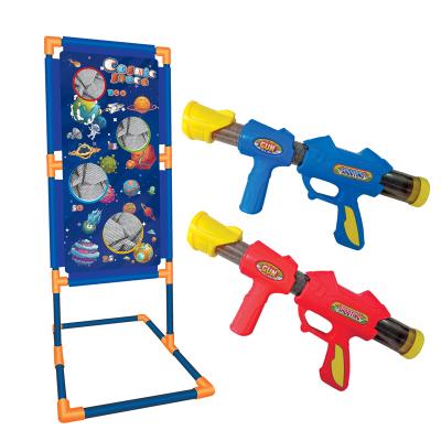 China No Battery 2PK Soft Foam Ball Snap Air Toys Gun With Standing Shooting Air Foma Balls Gun For Boys Target Shooting Game for sale