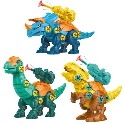 China Manual Eject Mixed Function 16 Function 16 Personal Personal Jigsaw Toy Disassembly Dinosaur Three Series Dinosaur Educational Toy for sale