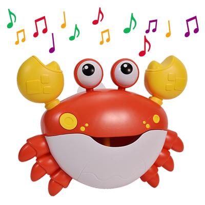 China New Water Gun Blast Bubbles With 12 Songs Bathroom Toys Crab Bubble Bath Maker Bath Bubble Machine For Toddler Kids for sale