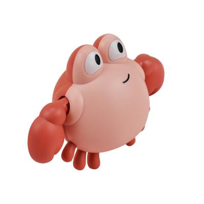 China Bath Toy Summer Swimming Bath Animal Beach Toys For Kids Wind Up Cartoon Chain Crab Playing With Water Toys for sale