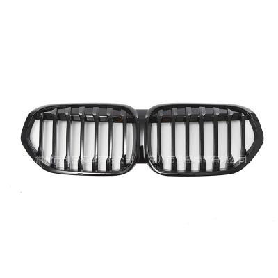 China ABS For BMW F48 F49 2020 - For BMW X1 LCI Front Kidney Grille Grill Gloss Black Single Line for sale