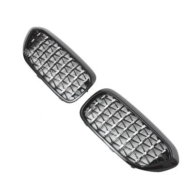 China ABS For BMW G30 G38 Facelift 5-Serie Black Sky Star 2018-2020 Diamond Front Kidney Grille Grill Electroplate for sale