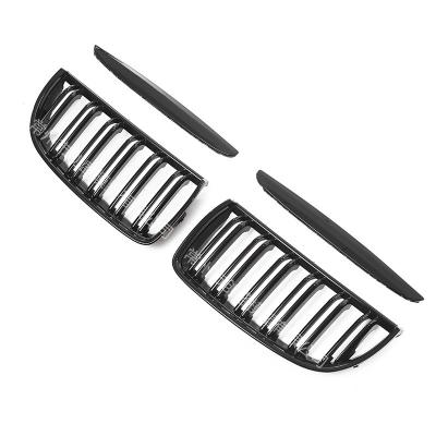 China ABS For BMW E90 E91 Two-Line Facelift 3-Serie Front Kidney Grille Gloss Black 2005-2007 for sale