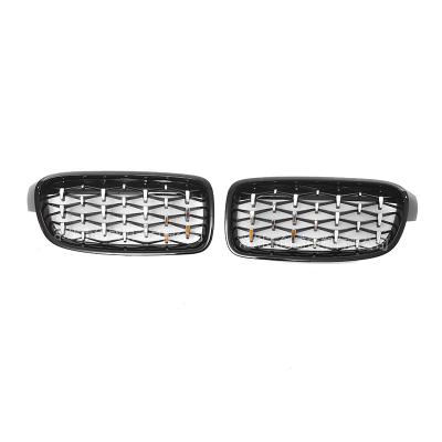 China ABS For BMW F30 Facelift 3-Serie Black Sky Star 2012-2019 Diamond Front Kidney Grille Grill Electroplate for sale