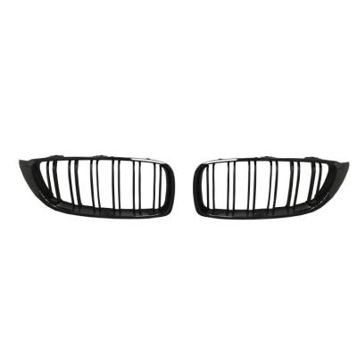 China ABS Gloss Black Grille Twin Kidney Bar For BMW 4 Series M4 F32 F33 F36 F80 F82 Dual Line Slat for sale