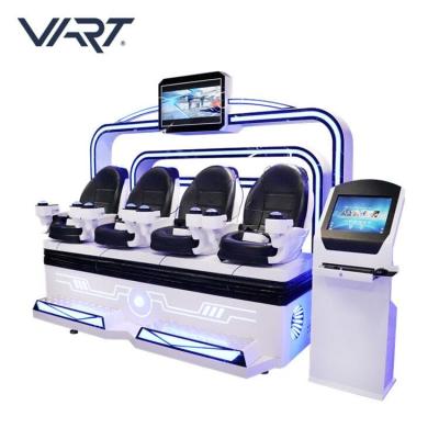 China Metal Virtual Reality Theme Park 9D VR Equipment 4 Seats VR Cinema Motion VR Simulator Chair for sale