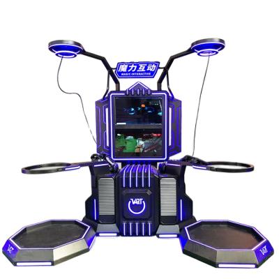 China Virtual Reality VR Shooting Game Machine 9D VR Two Player Position Platform With Easy Button VART-E008 for sale