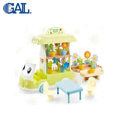 China Funny Educational Toy Multifunctional Toys Pretend Play Toys Flower Planting With Trolley Toys For Children for sale