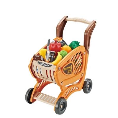 China NEW Plastic Toy Game Pretend Kids Supermarket Toy Trolley Shopping Game Toys Set For Children GL588220 for sale