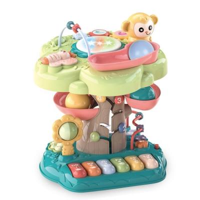 China 1 Style In 1 Knowledge Table Sound Machine Cardboard Baby Funny Toys Animal Tree Toys Baby Plastic Musical Toy for sale