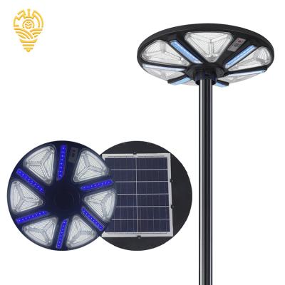 China Outdoor Powerful Waterproof ABS Ip66 Garden Lights Smd 2000w Remote Control Led Solar All In One UFO Yard Light for sale