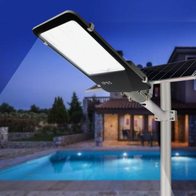 China High Light Efficiency Customized Ip65 Smd Outdoor Solar Led Street Lights Die-cast Aluminum Waterproof Remote Control Road Light 100w 200w 300w for sale