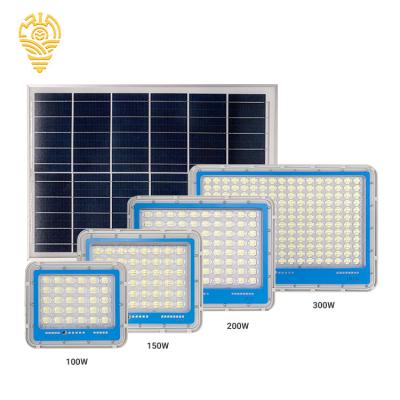 China High Light Efficiency Electric Power Remote Control Battery Show SMD IP66 Aluminum Waterproof Solar Led Flood Light 100w 150w 200w 300w for sale