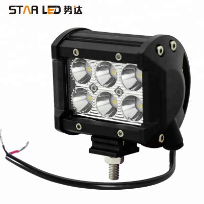 China All 12v/24v car led 4x4 mini 18w led light bar for cars 4 inch led work light for sale