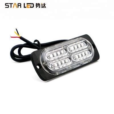 China All car 12v/24v red to blue 20 LED 10w small led strobe light led warning light for truck for sale