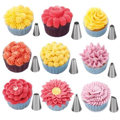 China Viable Hot Selling Piping Cream Pastry Icing Bag With Stainless Steel Piping Cake Decorating Mouth Spouts for sale