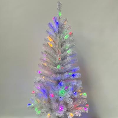 China Flame-resistant Luxury White PVC Christmas Tree Prelit Christmas Decor Tree 3ft to 20ft for OEM or Customized for sale