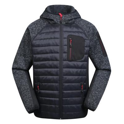 China Latest Custom Design Coarse Knitted Fabric Waterproof Plus Size Mens Winter Jacket for sale