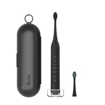 China Rechargeable Travel Waterproof IPX7 Dupont Radio Brush Ultrasonic Electric Toothbrush Black for sale