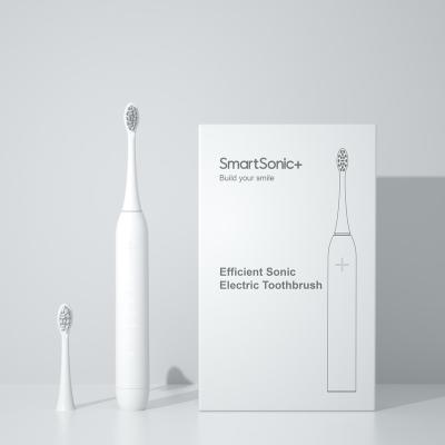 China Household Sonic Toothbrush Dupont Soft Bristle White Rechargeable Electric Toothbrush With Travel Case for sale