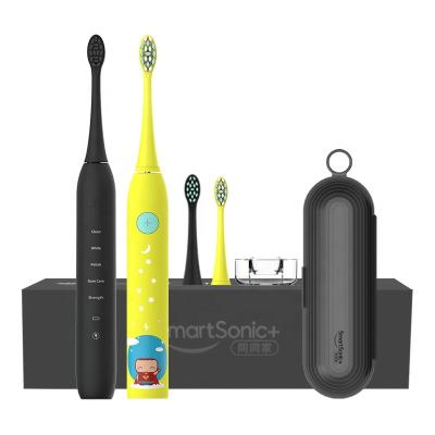 China Radio Travel Sonic Electric Adult Rechargeable Waterproof Oral Cleaning and Kids Toothbrush Set for sale