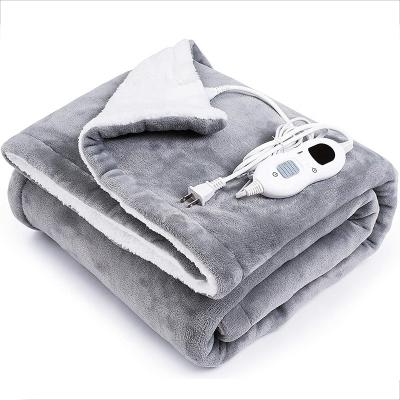 China PORTABLE Heated Plush Flannel King Size Washable Soft Throw Electric Blanket Heating Blanket for sale