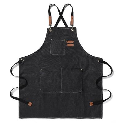 China Custom Barber Aprons Work Clothes Apron Logo Kitchen Cooking Canvas New Waiter Apron High Quality Durable for sale