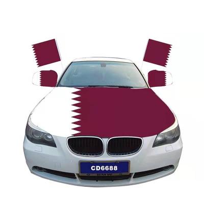 China 2022 Health Care Institutes TOURISTA Qatar World Cup Flags Customized Car Flag Engine Hood Cover for sale