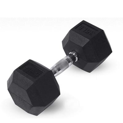 China Wholesale Hot Sale Gym Home Equipment Cheap Dumbbells Custom Black Rubber Hex Weights Dumbbells for sale