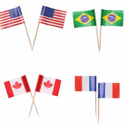 China cake cup flag toothpicks cake decoration banner flag picks flag cocktail toothpicks-001 for sale