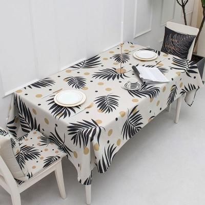 China Nordic wholesale cotton waterproof canvas tablecloth thick tablecloth for sale