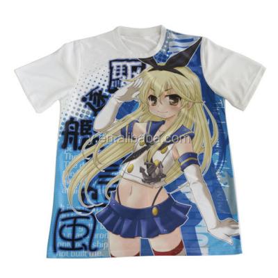 China Viable African Girl Short Sleeve T-shirt Anime Round Neck T-Shirt for sale