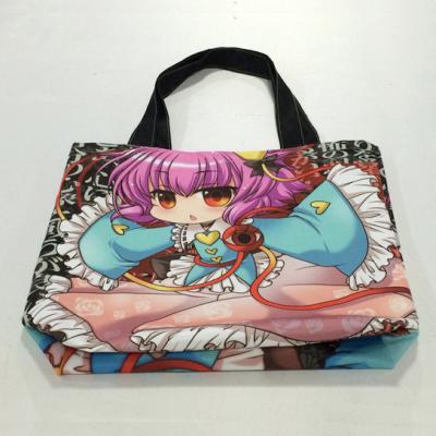 China 2017 wholesale cheap tote bag custom printed nylon handled ladies tote bag anime eco standard size polyester tote bag for sale