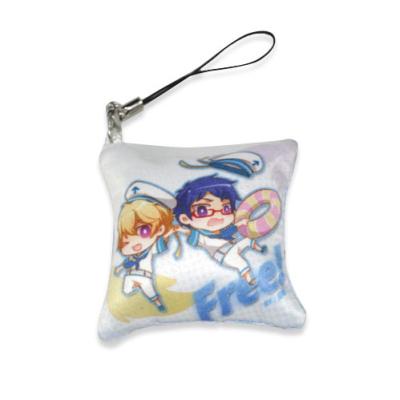 China 2017 dakimakura cartoon anime mini lifting belt pillow key chain cheap custom cloth key belt for sale