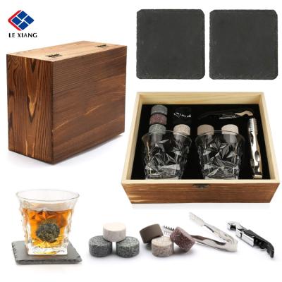 China 2021 Amazon whiskey bar ice stone crystal set of various viable wholesale best selling natural whiskey stones for sale