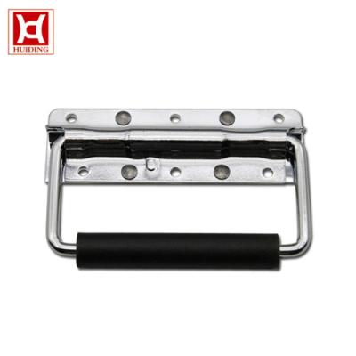 China Flight Case Stainless Steel Silver Or Black Military Box Handles Flight Case Handles for sale