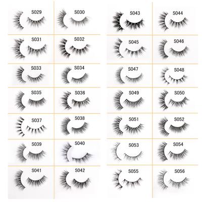 China Long 2021 Custom 100% Natural Mink Hair False Eyelashes 3D Fiber False Eyelash Handmade Natural Private Label for sale