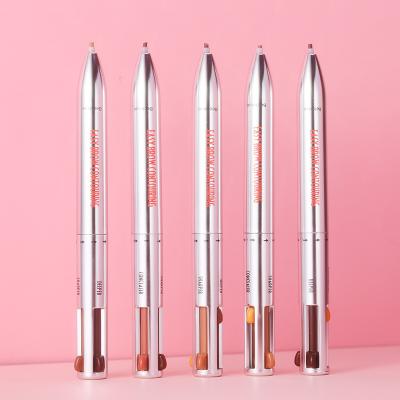 China Beckisue Brand Pro Long Lasting Waterproof Pigment Waterproof Brow Pen 4 Colors 4 In 1 Hot Selling Eyebrow Pen for sale