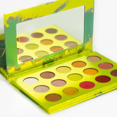 China Waterproof Face Private Label Cosmetics Palette Diy Secret Makeup 15 Color High Pigmented Eyeshadow Palette for sale