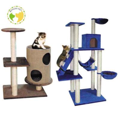 China Paw Printing Cat Climbing Frame Viable, Cheap Cat Climbing Cat Tree Castle for sale