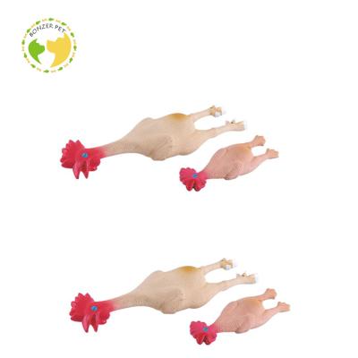 China Best Selling Viable Pet Toys Loud Squeaky Rubber Chicken Dog Toy for sale