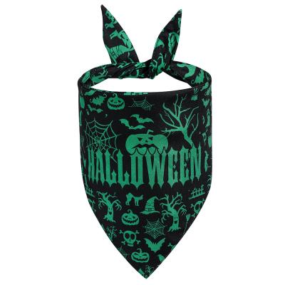 China Pet Products Dog Bandana Collar Custom Adjustable Hallowmas Scarf Cat Pet Neckerchief Printed Triangular Collars for sale