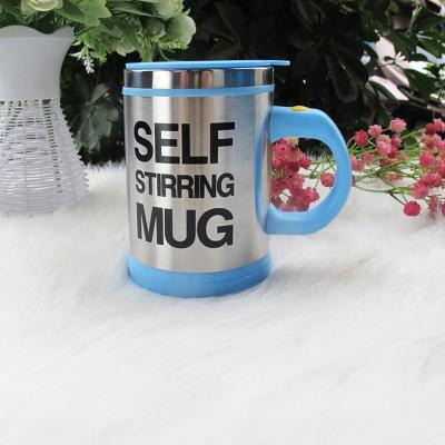 China Stainless Steel Automatic Blender Mug Self Stored Stir Coffee Cups Battery Operated Self Stirring Mug for sale