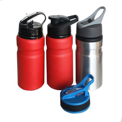 China Morden Luxury Wholesale Kids Bottle Handle Aluminum Bottle Bike Accessories Gym 500ml/750ml With Straw for sale