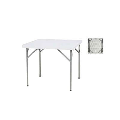 China Wholesale hot sale foldable design plastic top with metal legs outdoor use cheap price dining table for sale