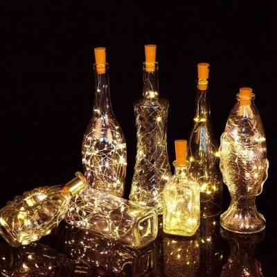 Chine Round Type Wine Bottle Copper Wire Led Light Battery Powered Outdoor String Fairy Lights With Cork à vendre