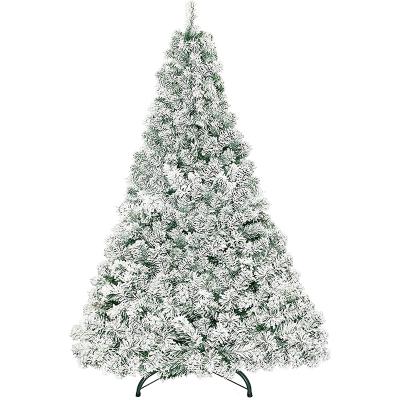 Chine Bedroom/Living Room/Cabinet/Bar Snow Assembled Artificial Christmas Tree with Metal Frames Folding Christbaum Snow Effect (6 Feet) à vendre