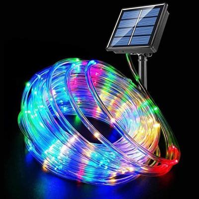 China PVC Multimode Ground Solar Outdoor Waterproof Garden String Lamp Color LED String Lamp Pipe Insert Decorative Lamp for sale