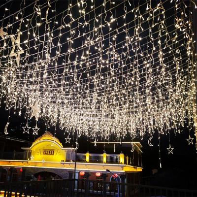 Cina String Type LED Curtain Decoration Lights 9.8 X 9.8 Ft 8 Modes Plug In Fairy String Light With Remote Control Window Wedding Party Decoration in vendita